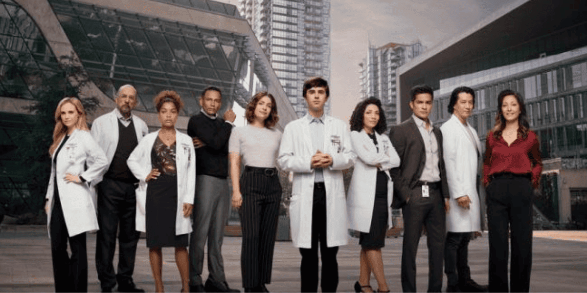 photo shoot of the cast of good doctor season 4