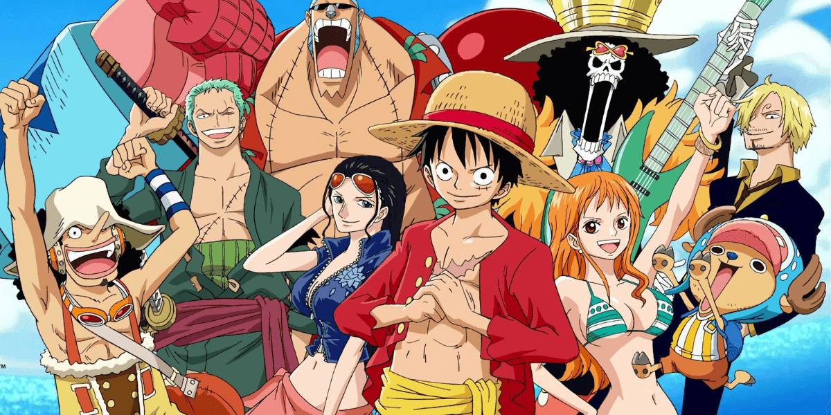 One piece manga all main characters poster.