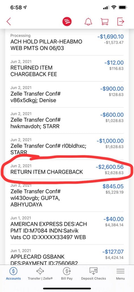 Scammer Alert : Return Item ChargeBack