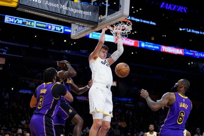 Markkanen Leads Surprising Jazz Past Lakers, 130-116